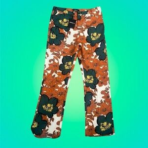 Funky Floral Forever 21 Cropped Trousers